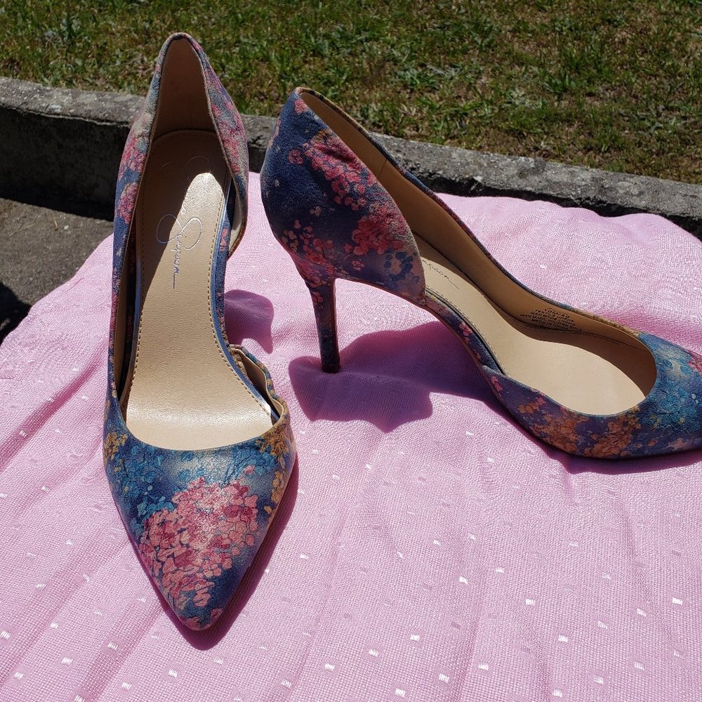 Jessica Simpson Floral Print Heel Size 10M